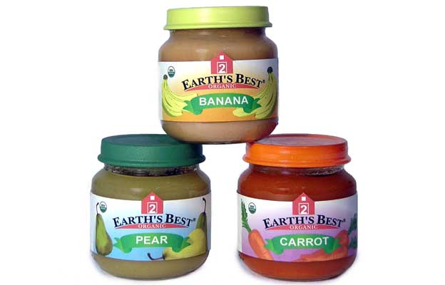 Earth's Best Organic baby food labels