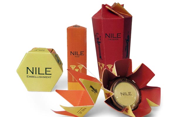 Nile Cosmetics packaging